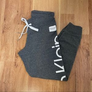 Calvin Klein Performance Logo Women's Sweatpants Joggers Heather Grey Size S
